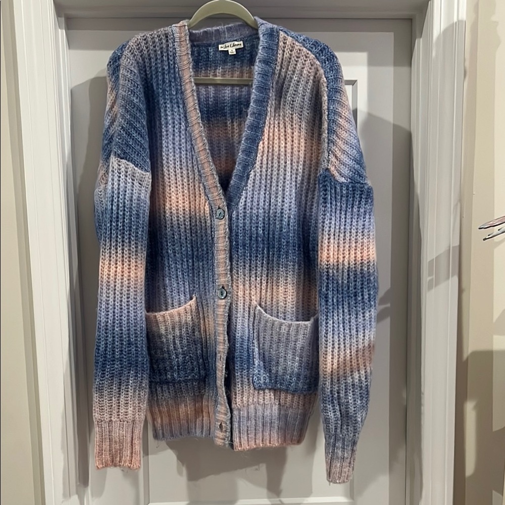 For Love and Lemons Blue and Pink Gradient Sweater
